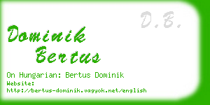 dominik bertus business card